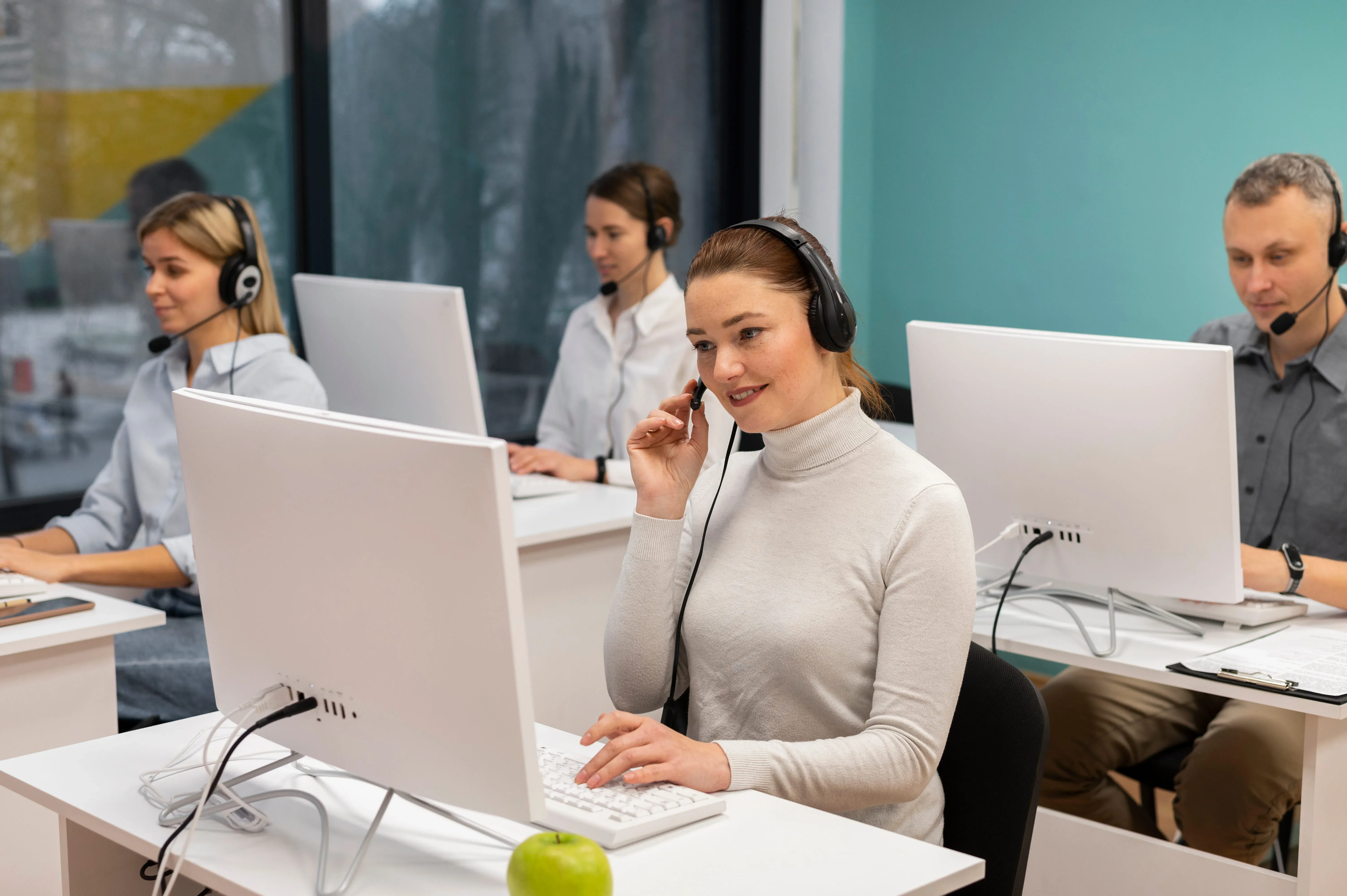 Outwerk Solution call center team providing BPO services