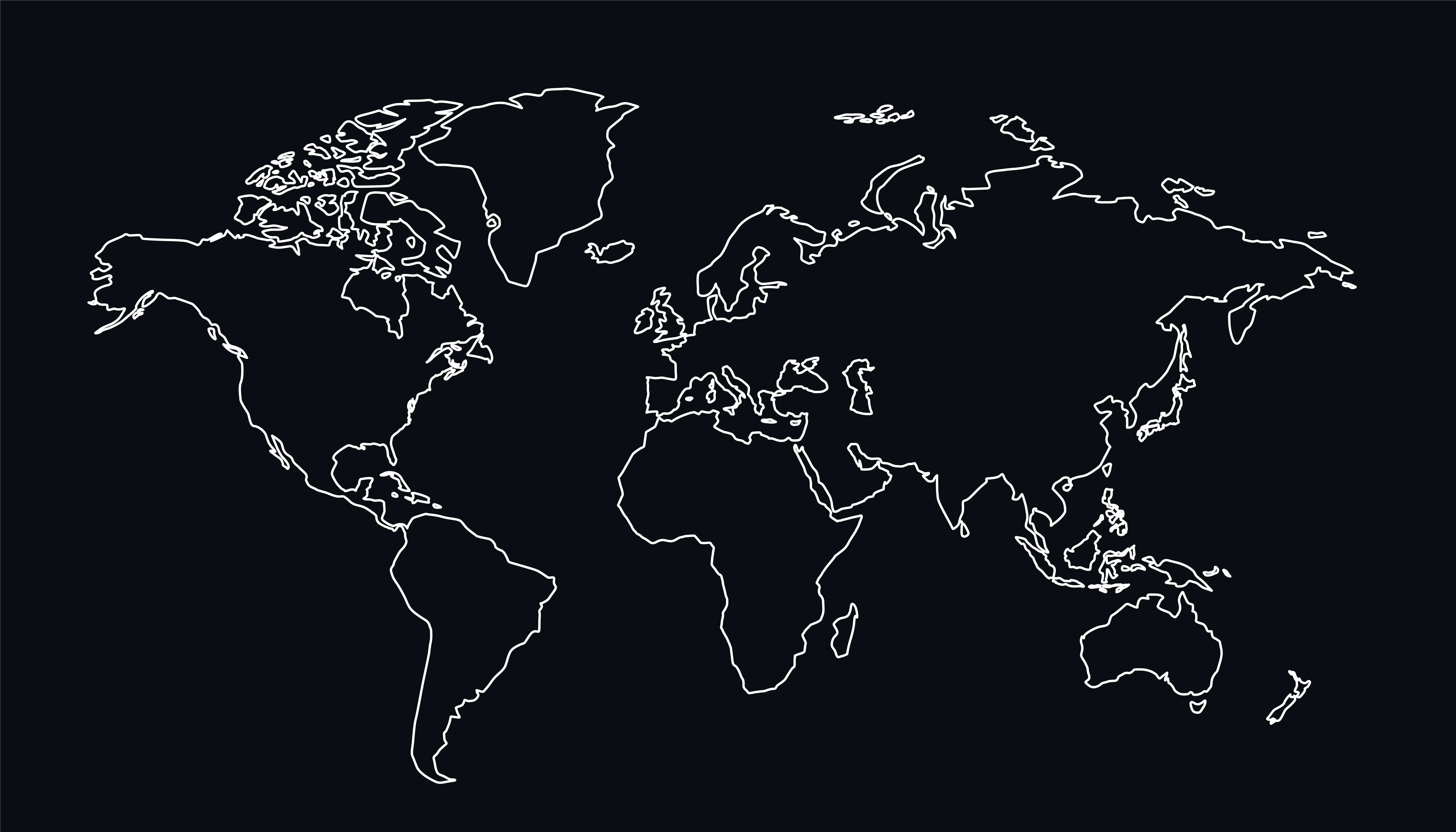 World Map showing Outwerk Solutions global locations in Pakistan, USA, and Canada